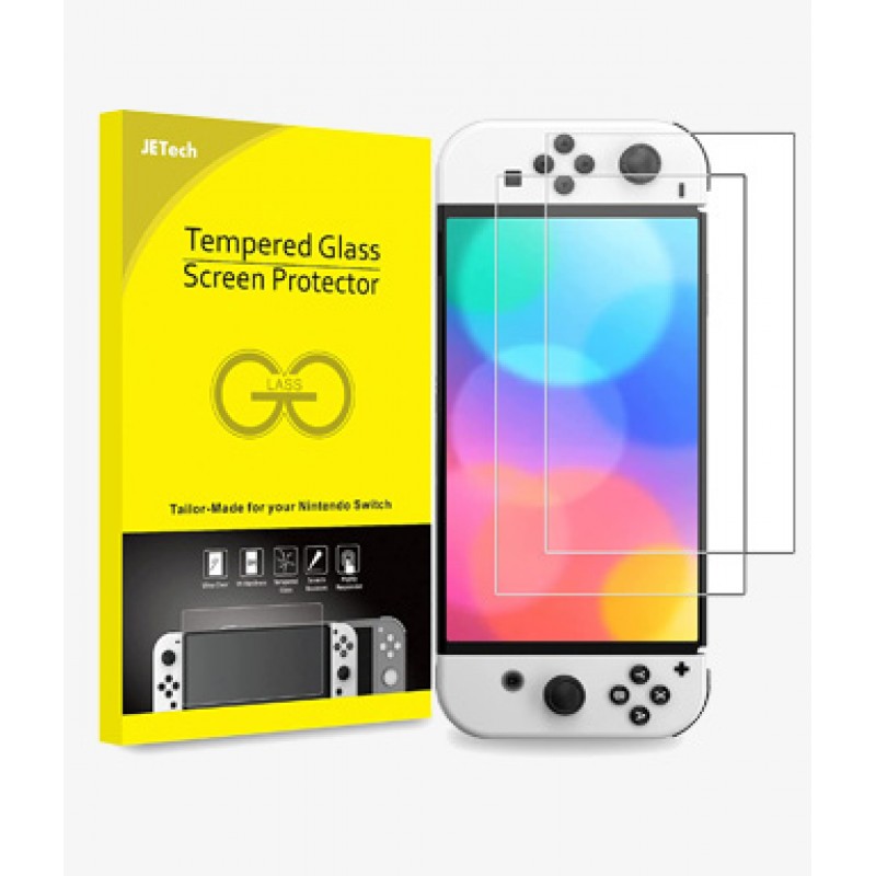 JETech Screen Protector Compatible with Nintendo Switch (OLED Model) 7-Inch 2021 Release, Tempered Glass Film, 2-Pack